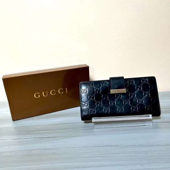 Gucci Guccissima Black Leather Wallet - Picture 1 of 10